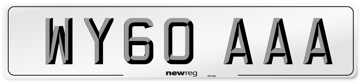 WY60 AAA Number Plate from New Reg